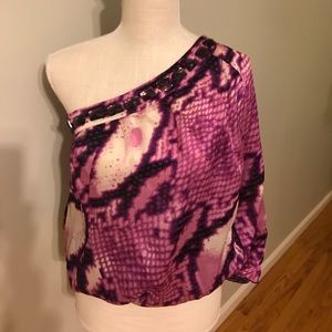 Bebe One shoulder blouse